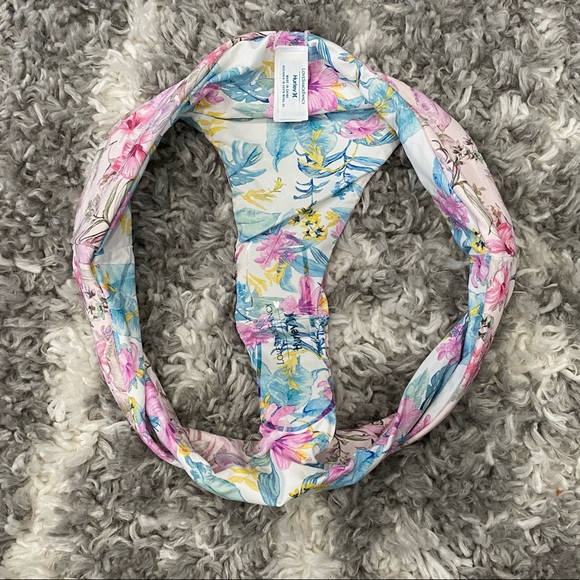 LoveShackFancy X Hurley Hawaiian Hibiscus Reversible Cheeky Hipster Swim Bottom - Picture 5 of 9